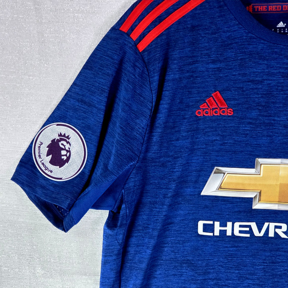 Adidas Climacool Manchester United Premier League Jersey Red Devils Pogba 6 Med - Picture 2 of 9